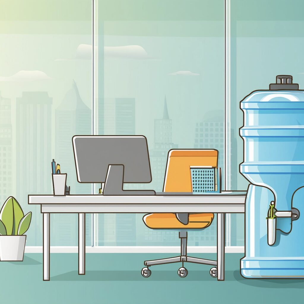 Firefly Single Continuous Line Drawing of drinking water supply in office 23063 2