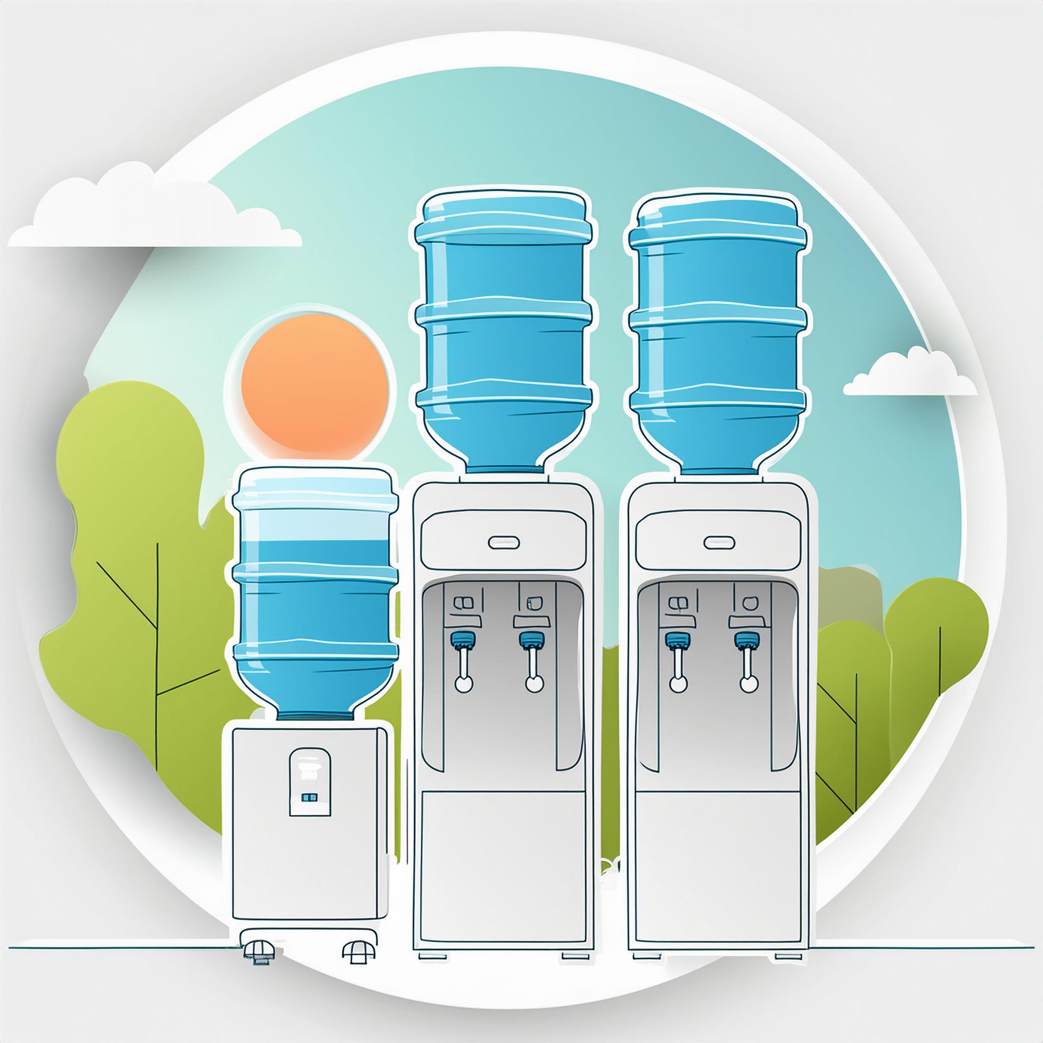 Firefly Single Continuous Line Drawing of water coolers for purified water 95427